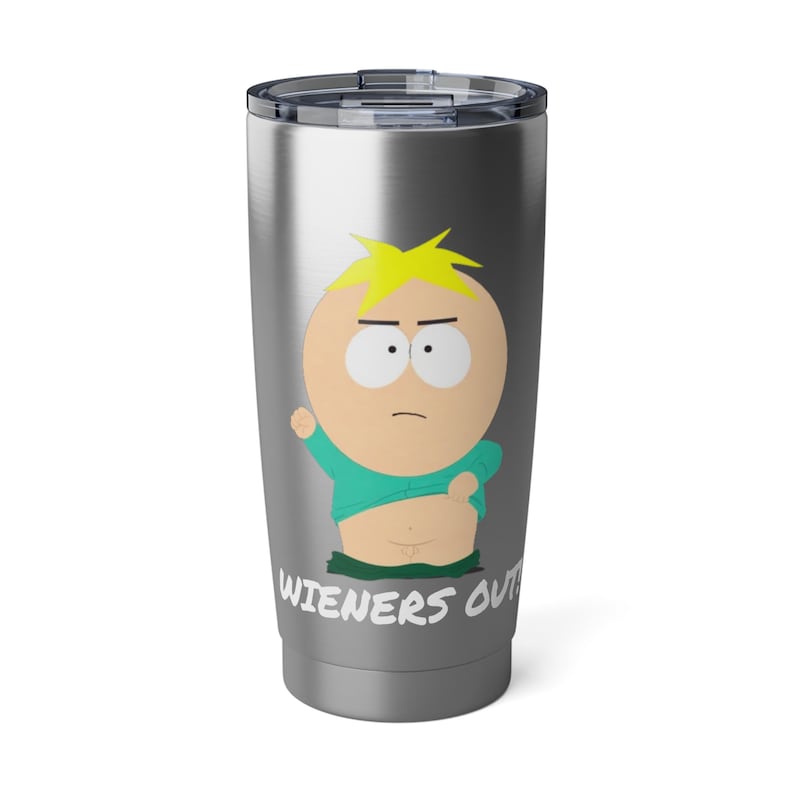 South Park Character Tumbler 20 Oz, Butters Stotch, wieners Out, Funny