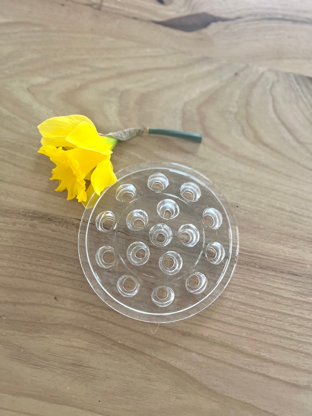 Vintage Glass Flower Frog Vintage Glass Frog 15 Flower Stem Etsy