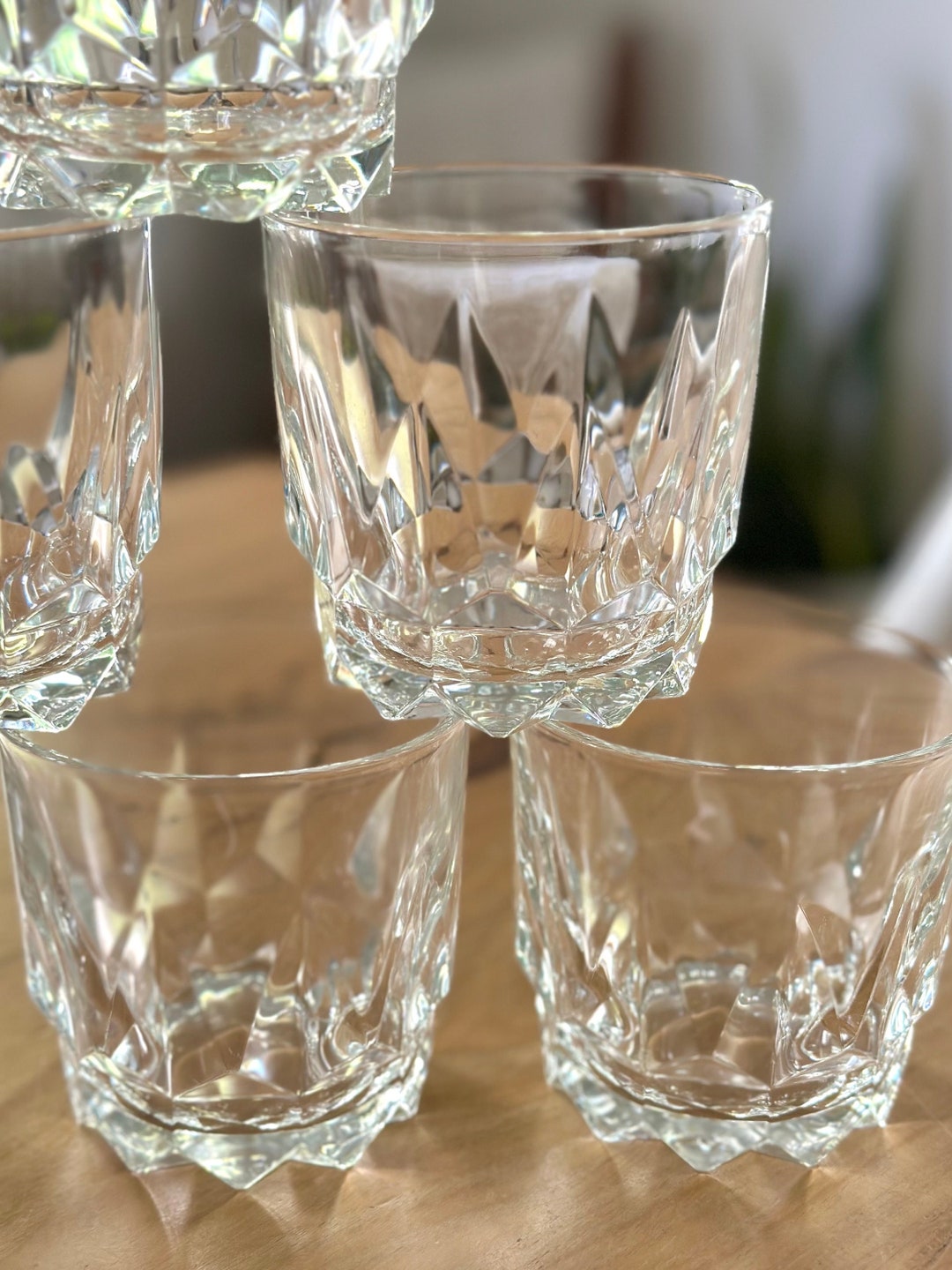 Classic Rocks Glass Set of 2 Vintage Rocks Glass Arcoroc Arctic Pattern Arcoroc France ...