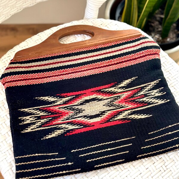 Vintage 1940’s Ganscraft Chimayo Woven Bag
