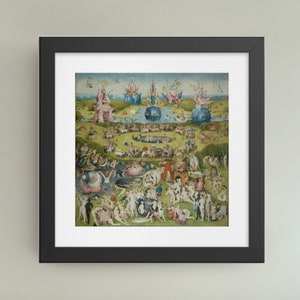 The Garden of Earthly Delights--Hieronymus Bosch Framed Giclée Quality Matte Paper Poster Interior Design Renaissance Art Wall Art 300+dpi