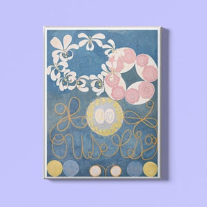 The Ten Largest No. 1: Childhood--Hilma af Klint Abstract Modern Art Canvas Interior Design Home Decor Wall Art 300+dpi