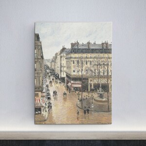 Rue Saint-Honoré in the Afternoon, Effect of Rain--Camille Pissarro Abstract Impressionism Modern Art Canvas  Wall Art 300+dpi