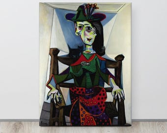 パブロ・ピカソ『ドラ・マールの肖像』キュビズム・アートプリント