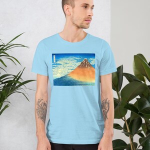 Fijne wind, heldere ochtend: Katsushika Hokusai Japanse kunst T-shirt uniseks T-shirt heren T-shirt dames Bella+canvas 3001