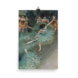 The Green Dancer (Swaying Dancer)--Edgar Degas Abstract Impressionism Modern Art 12&quot;x18&quot; Giclée Quality Matte Paper Poster Wall Art 300+dpi