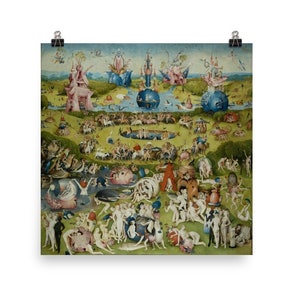 The Garden of Earthly Delights--Hieronymus Bosch Giclée Quality Matte Paper Poster Interior Design Renaissance Art Wall Art 300+dpi
