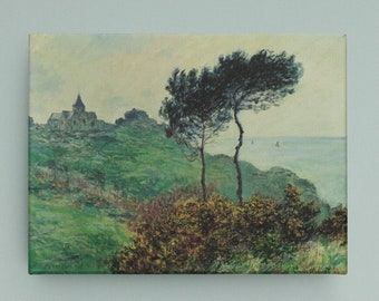 The Church at Varengeville, Grey Weather--Claude Monet Abstract Impressionism Modern Art Canvas Interior Design Home Decor Wall Art 300+dpi