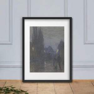 Escena callejera, París - Henry Ossawa Tanner Impresionismo Arte moderno Póster enmarcado en papel mate de calidad de museo Diseño de interiores Arte de pared 300+dpi