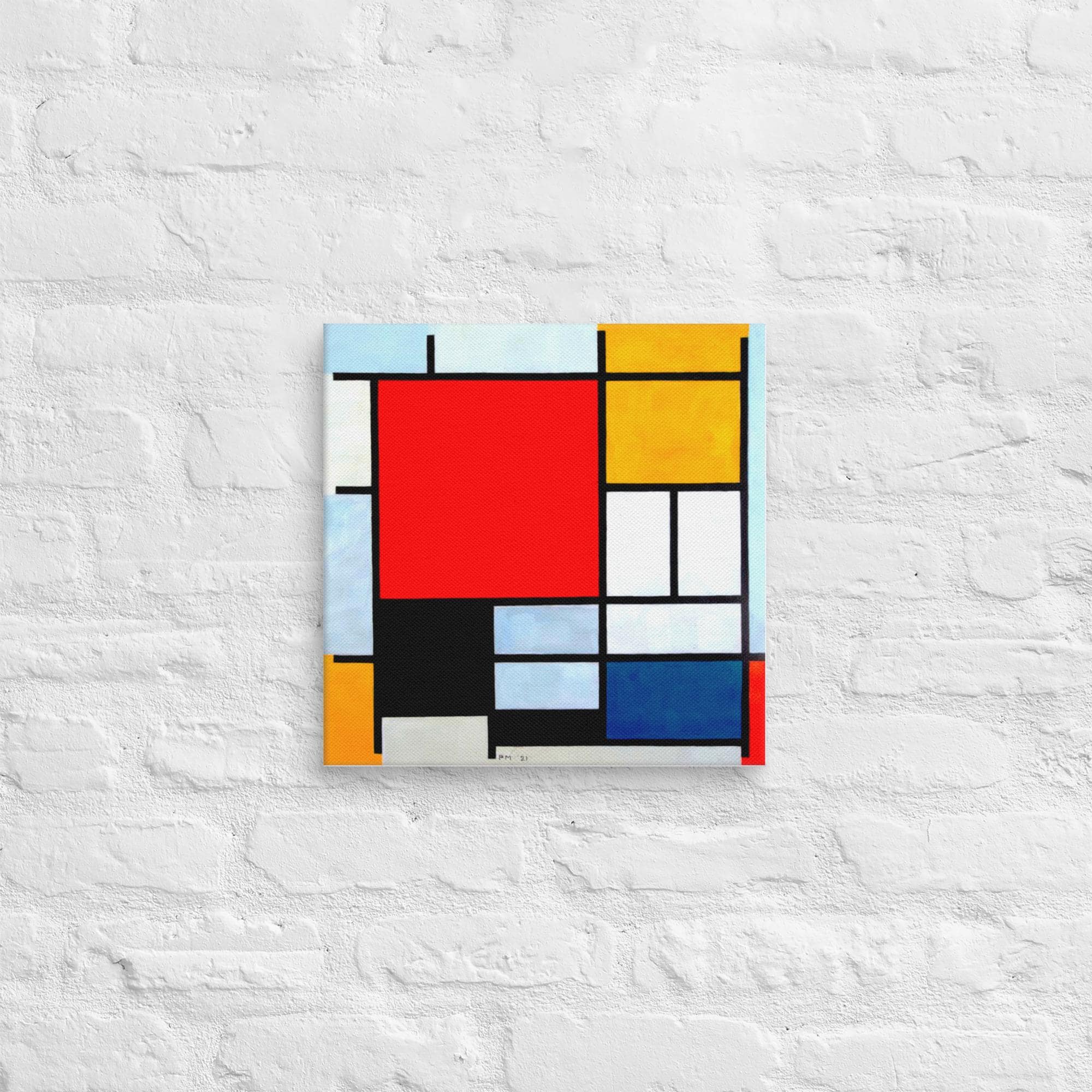 Composition With Large Red Plane, Yellow, Black, Gray and Blue