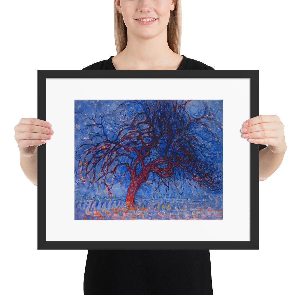 Evening; Red Tree--piet Mondrian Post-impressionism Abstract