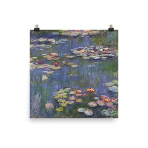 Water Lilies-1916--Claude Monet Impressionism Abstract Modern Art Matte Paper Poster Floral Interior Design Home Decor Wall Art 300+dpi