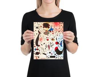 Ciphers and Constellations in Love with a Woman--Joan Miro Abstract Modern Art Giclée Matte Paper Poster Interior Design Wall Art 300+dpi