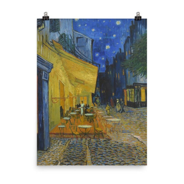 Café Terrace at Night--Vincent Van Gogh Abstract Expressionism Modern Art Giclée Matte Paper Poster Interior Design Wall Art 300+dpi