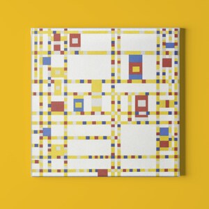 Broadway Boogie-Woogie (1943)--Piet Mondriaan Neoplasticisme Geometrisch Abstract Moderne Kunst Canvas Interieur Design Woondecoratie Muurkunst 300+ dpi