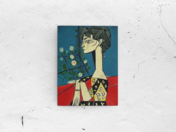Jacqueline With Flowers--pablo Picasso Abstract Surrealist Cubism