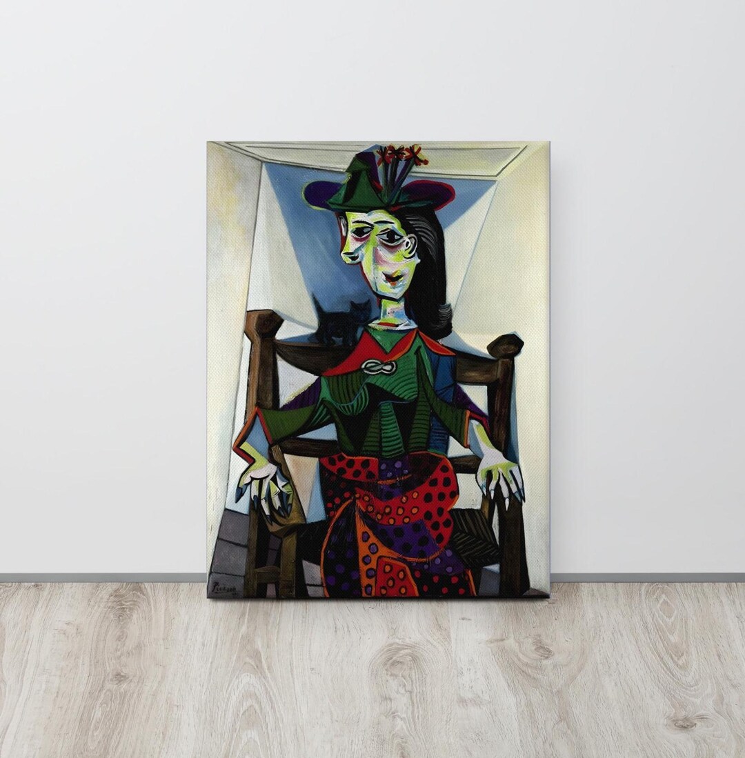 MADSAKI Dora Maar au Chat 2_P ポスター 1枚 Dora Maar au Chat - Reproduction of Picasso work Painting by