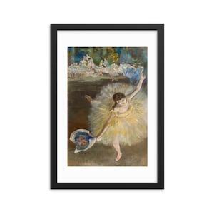 アラベスクの終わり - エドガー・ドガ 印象派 抽象 モダンアート 12&quot;x18&quot; 額入り ジクレー マット紙 ポスター インテリアデザイン ウォールアート 300+dpi