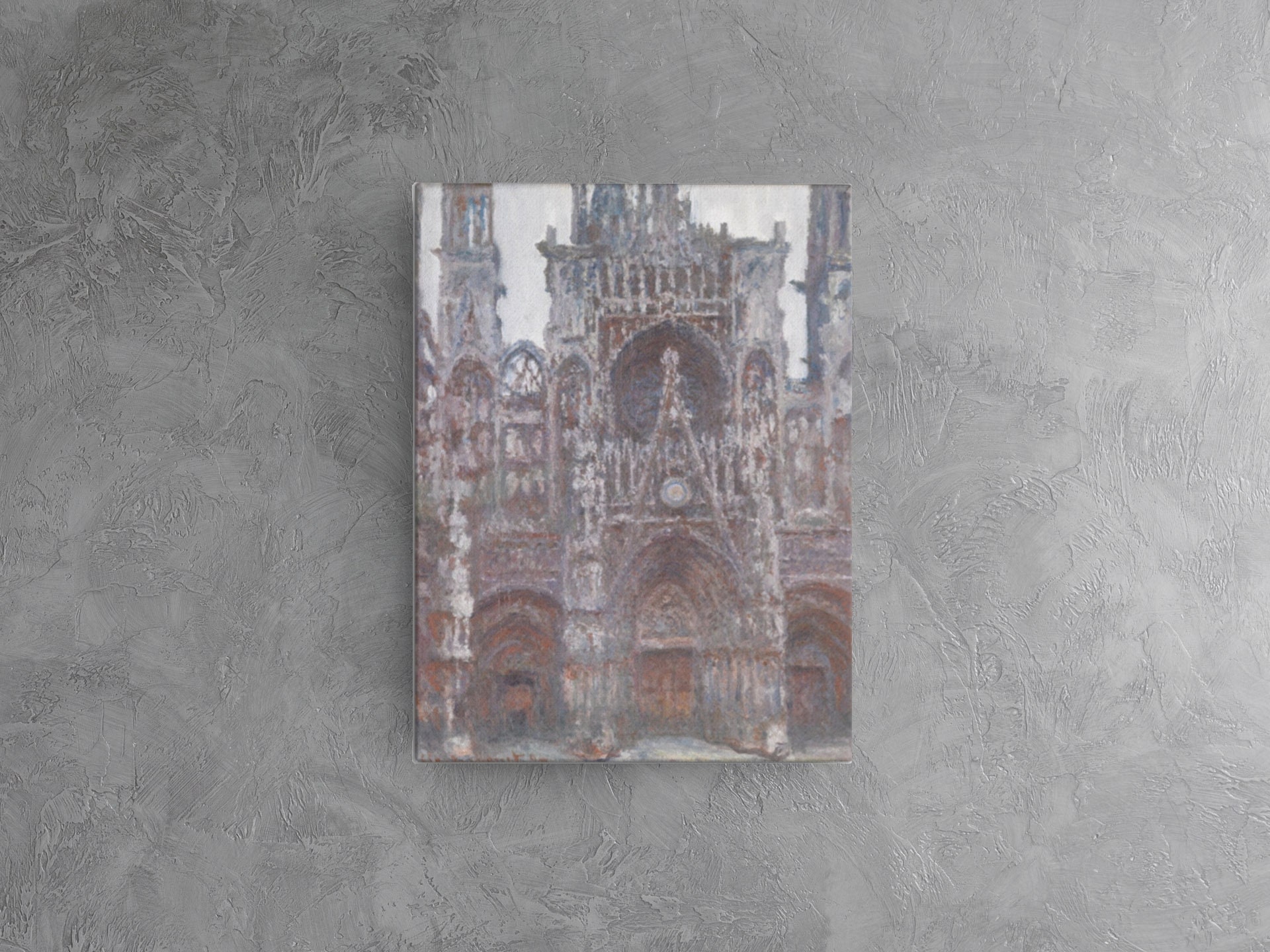Rouen Cathedral, the West Portal, Dull Weather--claude Monet