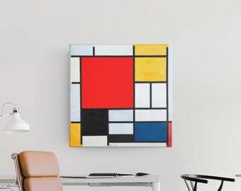 Composition With Large Red Plane, Yellow, Black, Gray and Blue