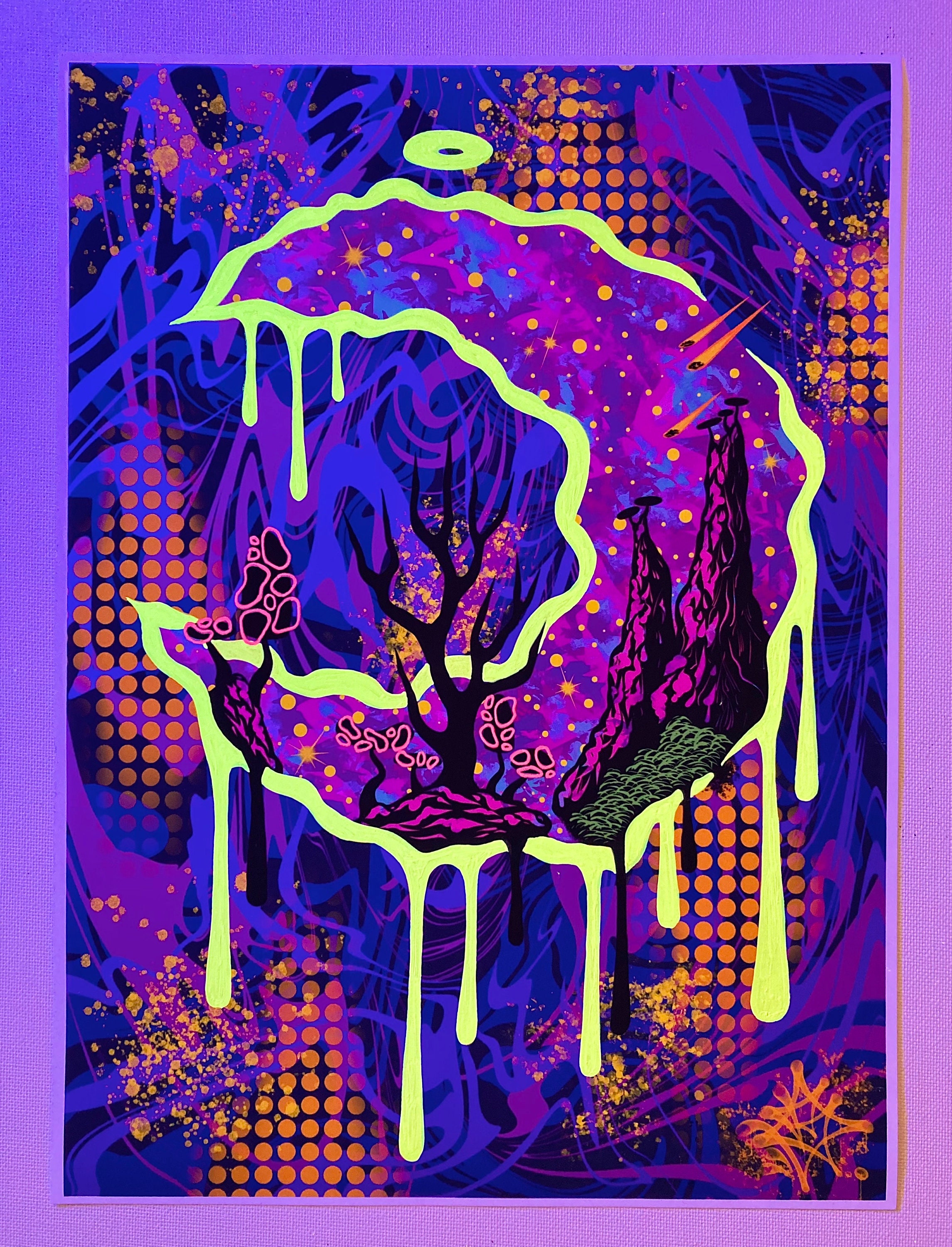 Crescent Moon Art 8x8