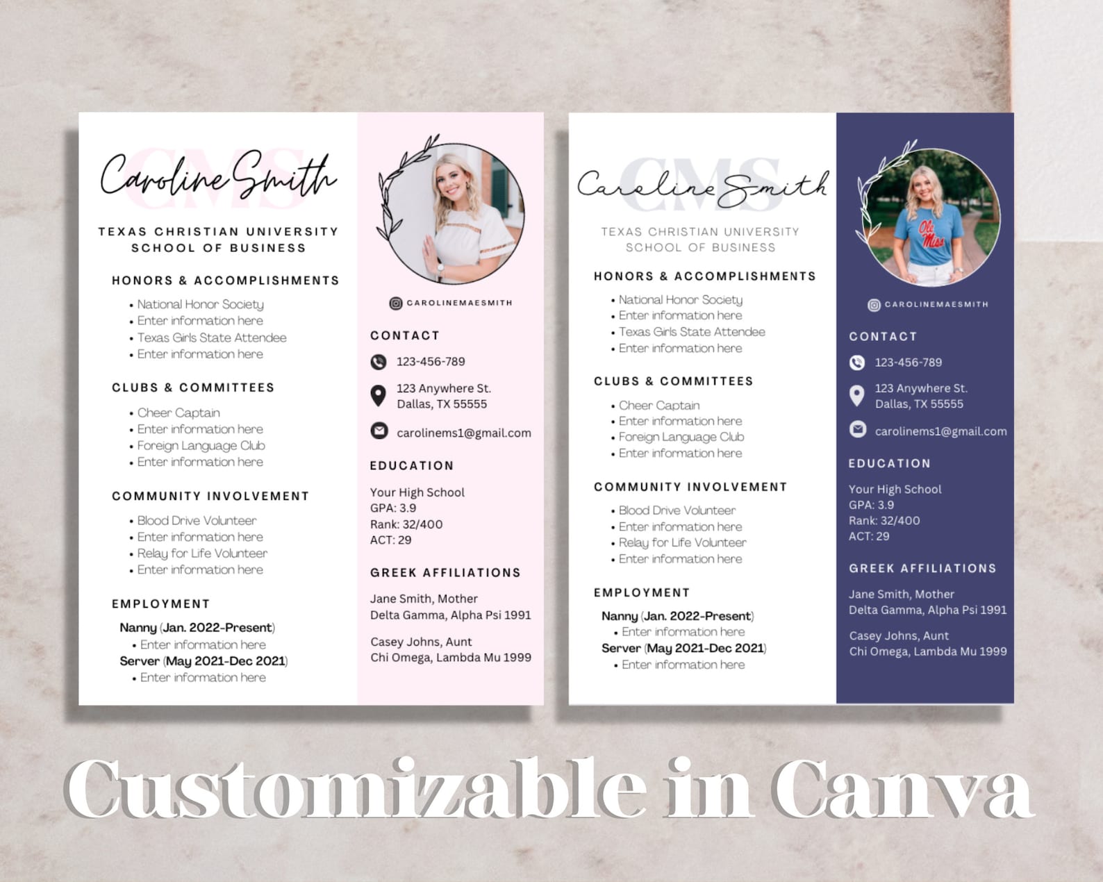 Sorority Resume Template Social Resume Template Sorority Recruitment Sorority Resume Template Social Resume Template Sorority Recruitment