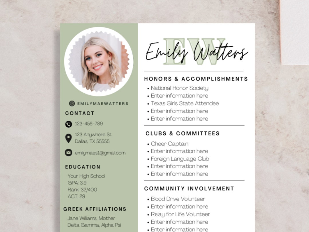 Sorority Rush Resume Template and - Il 1080xN.4392543104 Lqbf 