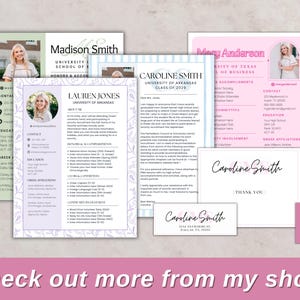 Sorority Resume Template and Cover Letter, Social Resume with Photo, Pink Sorority Resume Template, Sorority Rush Pack, Cute Social Resume image 9