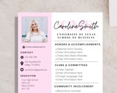 Sorority Resume Template with Cover Letter, Customizable Recruitment Resume (Digital Download)