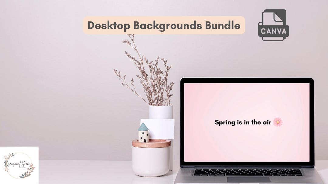 Spring Comp Background Spring Desktop Backgrounds Bundle by Seasonalbloomdesigns - Etsy