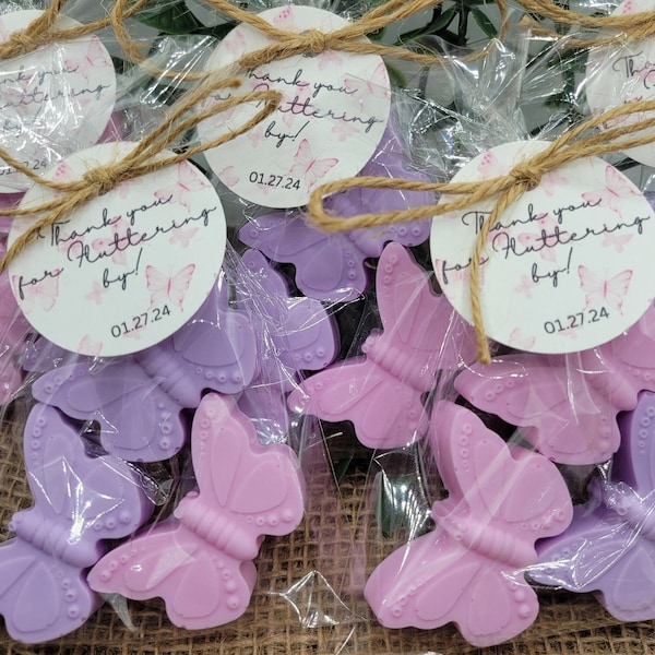 Butterfly soap party favors bridal wedding favors birthday party favors baby shower gender reveal party favor soaps
