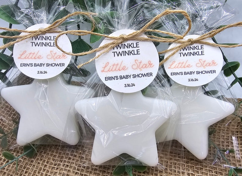 Star soap party favors twinkle twinkle little star favors birthday baby shower gender reveal favors handmade soap favors personalized favors image 5