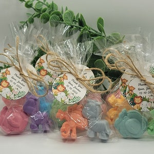 Safari animals, party favors, birthday favors, baby shower favors