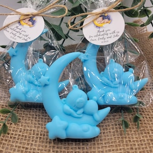 OVER THE MOON soap favors we can bearly wait  moon and star party favors baby shower favors personalized party favors gender reveal