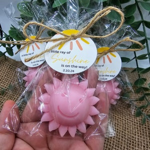Sun soap party favors here comes the son baby shower favors gender reveal birthday party first trip around the sun sunny day