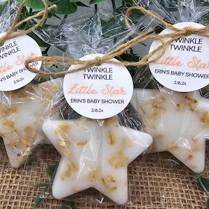 Star soap party favors twinkle twinkle little star favors birthday baby shower gender reveal favors handmade soap favors personalized favors image 2