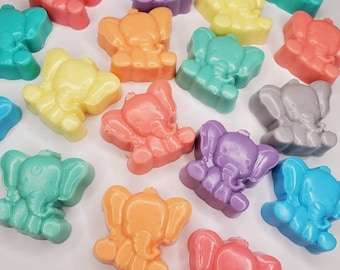 50 baby elephant mini soaps,  handmade soap, party favors