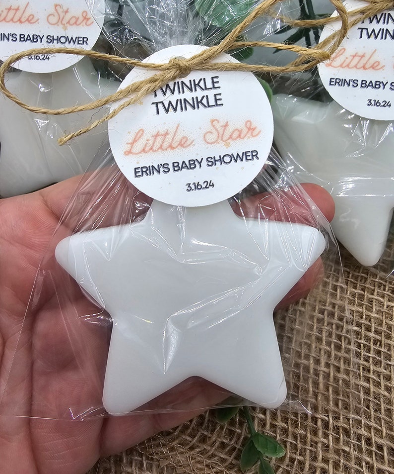 Star soap party favors twinkle twinkle little star favors birthday baby shower gender reveal favors handmade soap favors personalized favors image 6