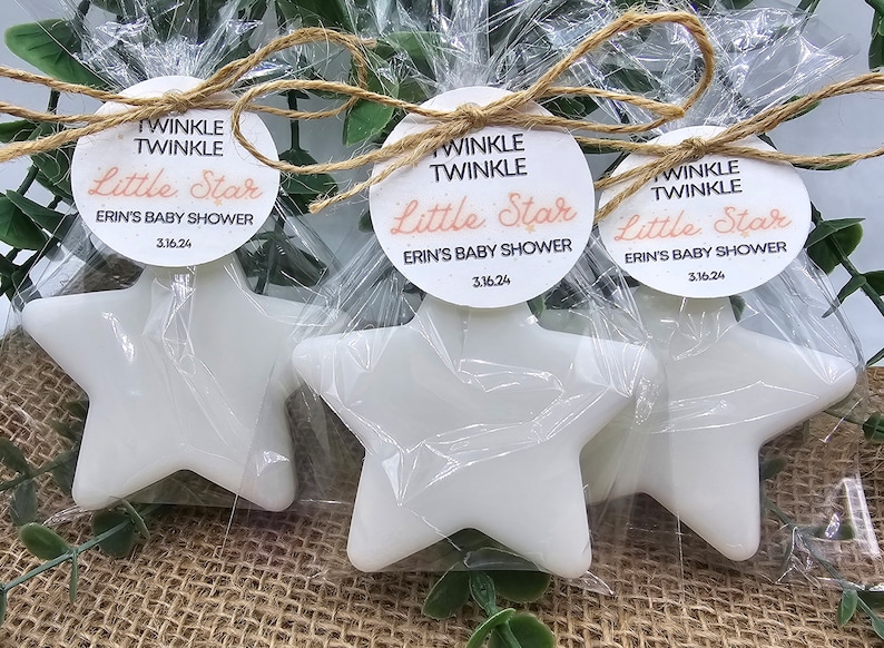 Star soap party favors twinkle twinkle little star favors birthday baby shower gender reveal favors handmade soap favors personalized favors image 7