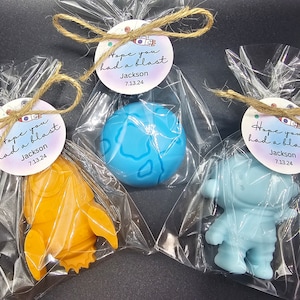 Outer space party favors first birthday favors, baby shower, astronaut rocket earth soaps out of this world outer space soap favors homemade
