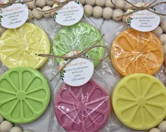 Citrus soap party favors lemon lime orange grapefruit bridal shower wedding favors birthday party kids soap refreshing favors for any occasi
