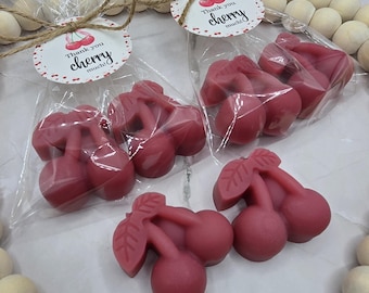 Cherry shaped soap sweet as cherry thank you cherry much cherry on top bridal birthday shower any occasion homemade handmade party favors