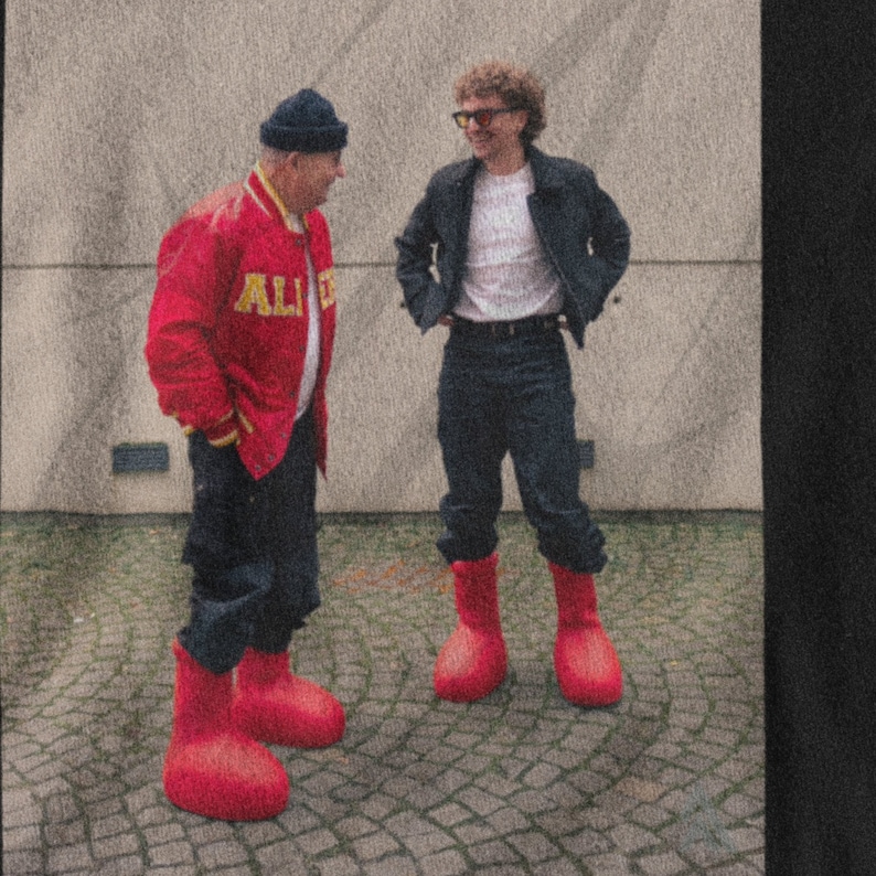 Mschf Big Red Boots Photo Tee // Viral Red Boots // Astroboy Etsy