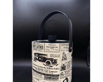 MCM Mad Men Ice Bucket Krant Reclame Irvinware USA Zwart Wit LEZEN