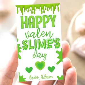 Étiquette imprimable modifiable Slime Saint-Valentin, Saint-Valentin non alimentaire, Étiquettes Saint-Valentin, Classe Saint-Valentin, Slime Saint-Valentin, ValenSLIME&#39;S Day