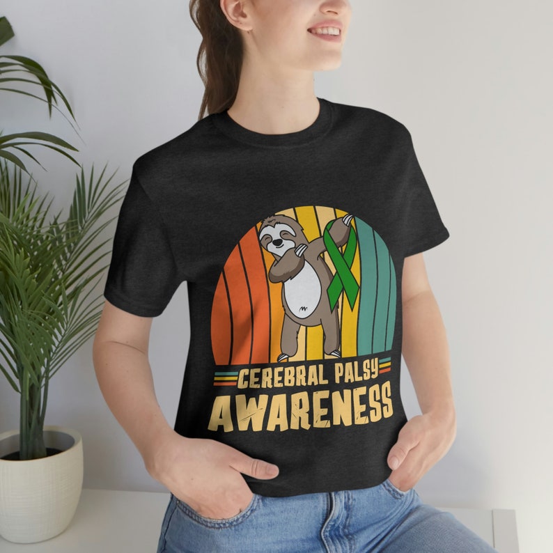 Zhiriklähmung Awareness Retro Faultier T-Shirt Bild 6