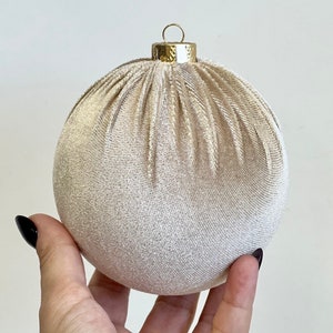Tan Christmas Ornament, Handmade Velvet Balls, Christmas Ball, Christmas Decorations, Christmas Gift, Custom Christmas Balls, Ornaments