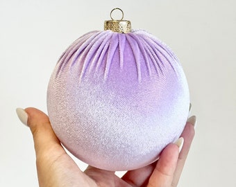 Lavender Christmas Ornament, Handmade Velvet Balls, Christmas Decorations, Christmas Gift, Velvet Christmas Balls, Ornaments