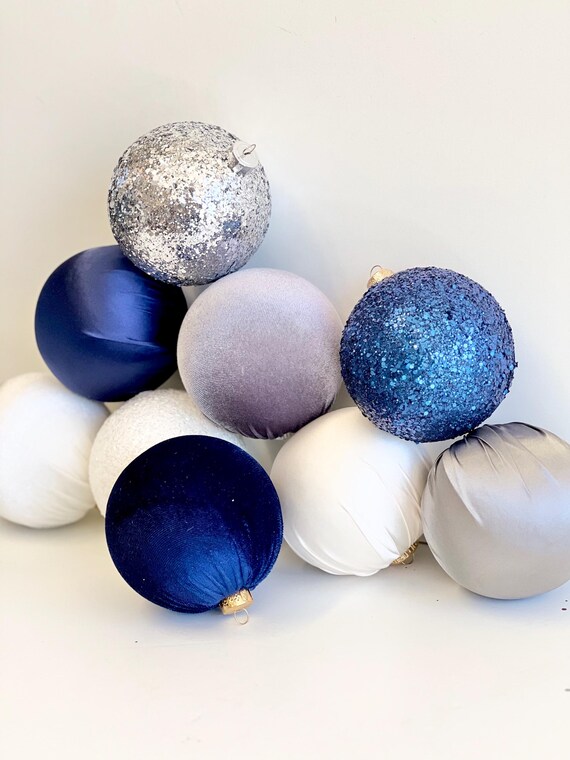 Décoration De Noël En Velours Bleu - Ornement Doux - Neuf Sous Blister - Marque Horizon