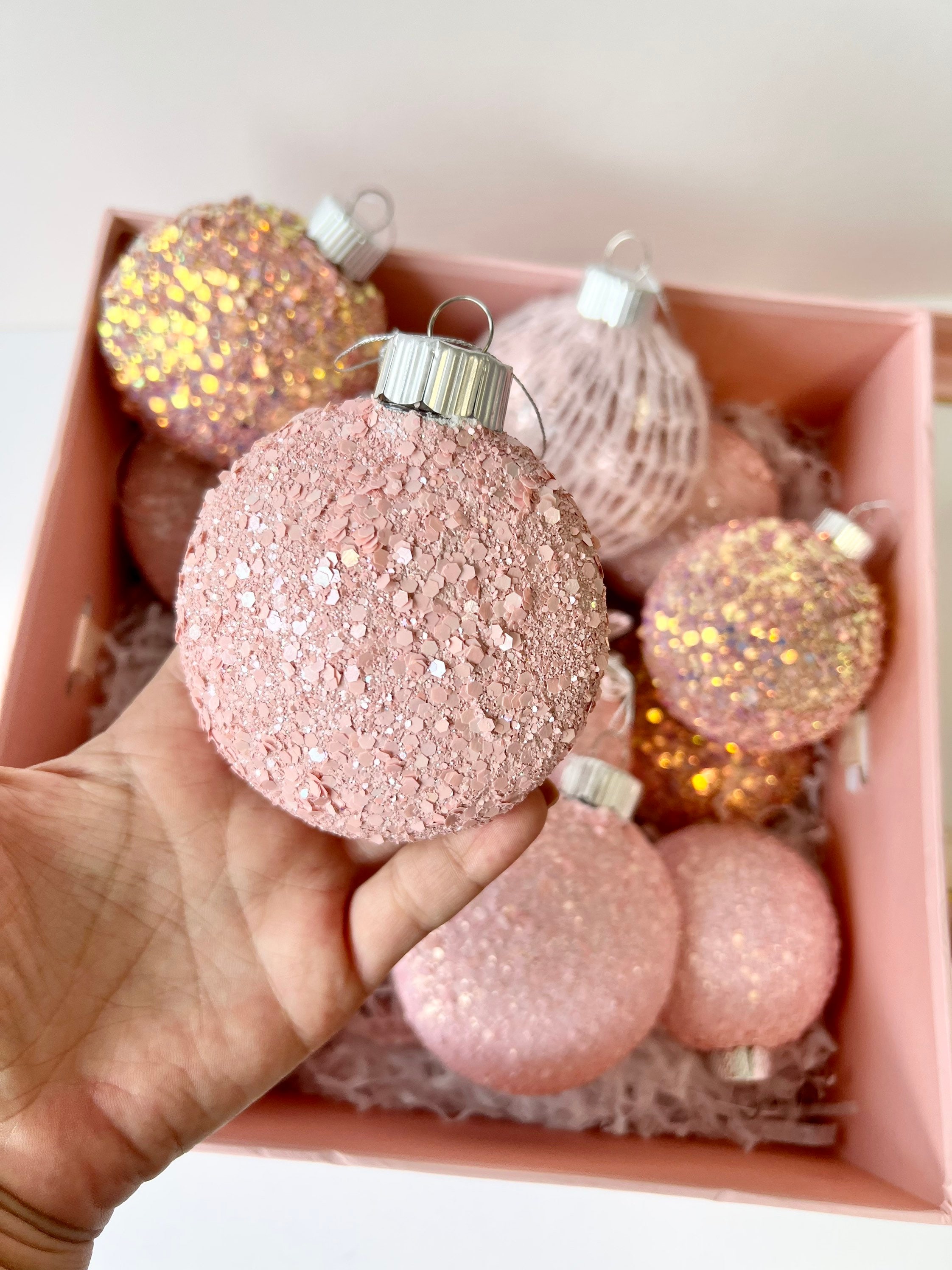 Pink Christmas Bulbs 